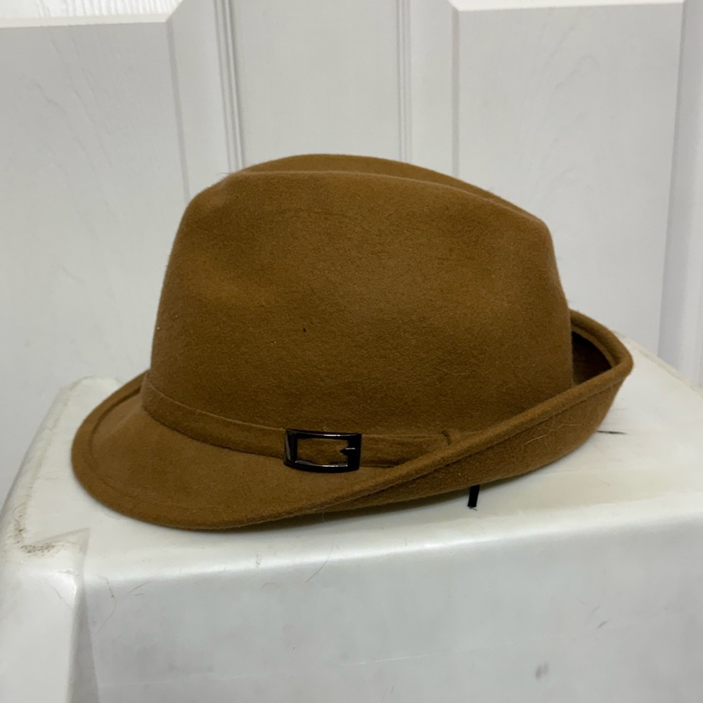 Classic Brown Wool Fedora Hat